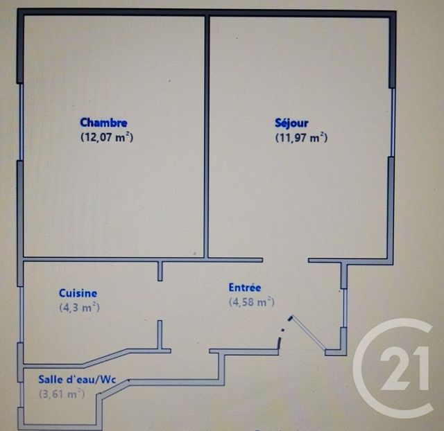 Appartement F2 à vendre - 2 pièces - 36.53 m2 - CLICHY - 92 - ILE-DE-FRANCE - Century 21 Calmette