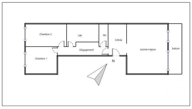 Appartement F3 à vendre - 3 pièces - 61.29 m2 - CLICHY - 92 - ILE-DE-FRANCE - Century 21 Calmette