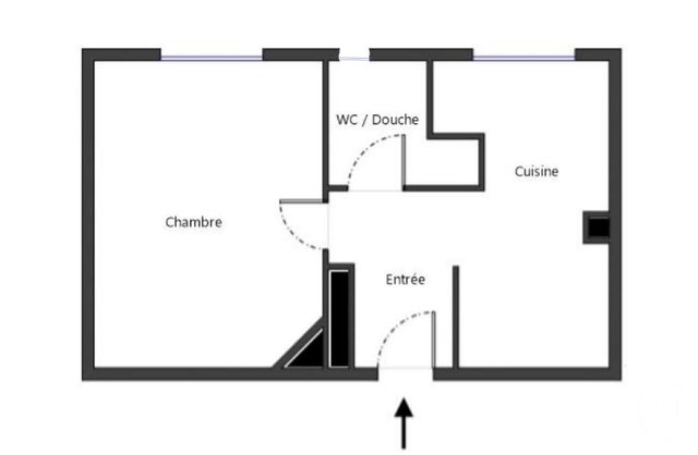 Appartement F1 à vendre - 1 pièce - 19.81 m2 - CLICHY - 92 - ILE-DE-FRANCE - Century 21 Calmette